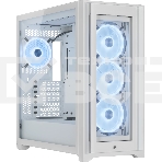Компьютерный корпус Corsair iCUE 5000X RGb CC-9011233-WW Mid-Tower, белый, Tempered Glass (650393), фото 1