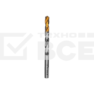 Сверло спиральное по металлу Denzel 8,5 x 117мм, Р6М5, Golden Tip, многогранная заточка