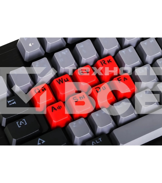 Клавиатура проводная A4Tech Bloody B820R Dual Color механическая черный/серый USB for gamer LED