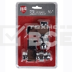 Набор дизайн-вентилей, CUBE, прямой (хром) 1/2