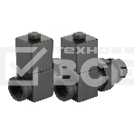 Набор дизайн-вентилей CUBE, прямой черный 1/2