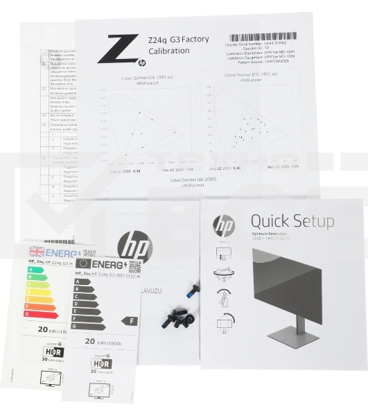 Монитор 23.8' HP Z24Q G3 IPS 2560x1440, 90 Гц, 5 мс, 16:9, 400 кд/м², HDMI 2.0, DP 1.4, USB Hub (4x USB 3.0), HDR10, черный и серебристый