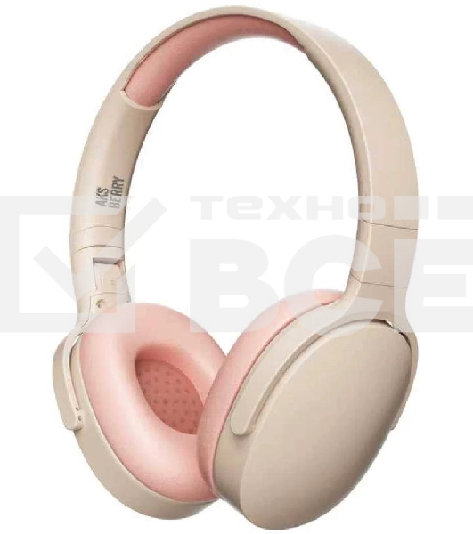 Беспроводные/проводные наушники Aksberry U3 Win Vibe бежево-розовый, накладные, Bluetooth + проводной, до 10 ч