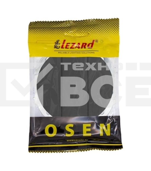Выключатель LEZARD 743-4288-109 3-кл. СП OSEN механизм черный бархат