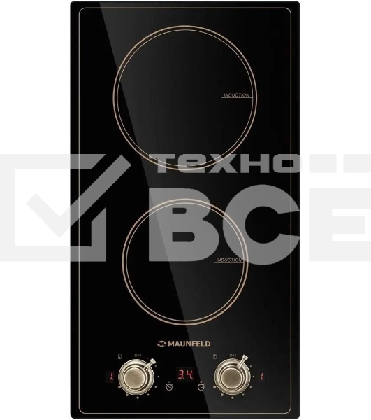 Индукционная варочная панель Maunfeld CVI292MBKBR, конфорок: 2 шт., стеклокерамика, независимая, черный