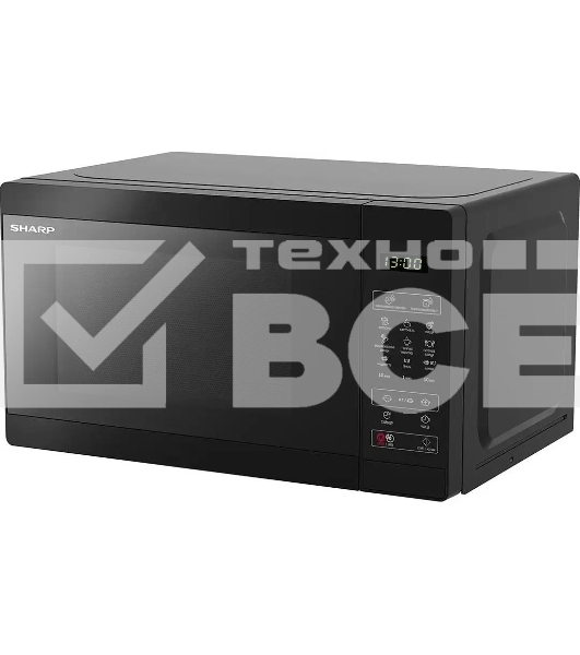 Микроволновая печь Sharp R-6800RK черный, 20 л, 800 Вт, переключатели - сенсор
