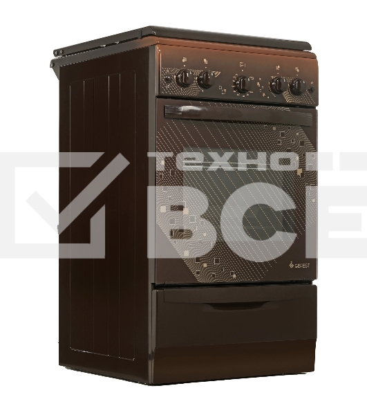 Плита газовая Gefest ПГ 5100-02 0310 коричневый, конфорок 4 шт, духовка 52 л, 50 см x 85 см x 58.5 см