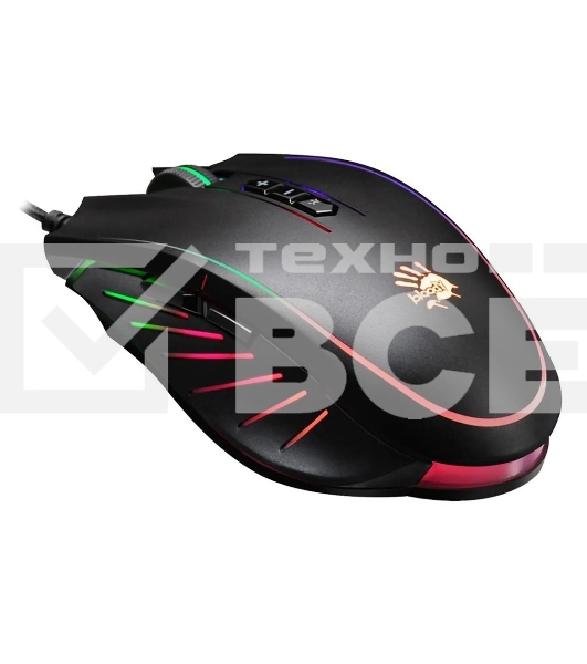 Мышь проводная A4Tech Bloody Q81 черный, 3200 dpi, USB, кнопки - 8