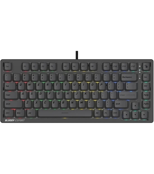 Клавиатура A4Tech Bloody MS76 проводная, USB Type-A, темно-серый