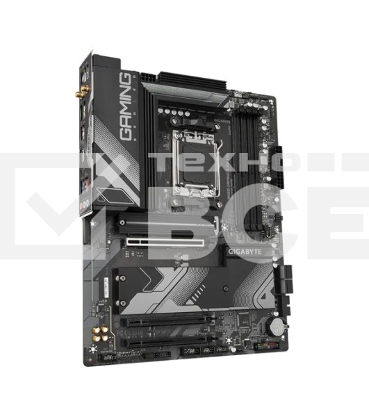 Материнская плата Gigabyte B650 GAMING X AX V2, AM5, AMD B650, 4xDDR5, 4xSATA, 3xM.2, 1xPCI-E 4.0 x16, 2xPCI-E 3.0 x1, 1xUSB-A 3.2 Gen 2, 3xUSB-A 3.2 Gen 1, 1xUSB-C 3.2 Gen 2, 1x 2.5Gb LAN, 3x3.5 мм, 7.1, ATX
