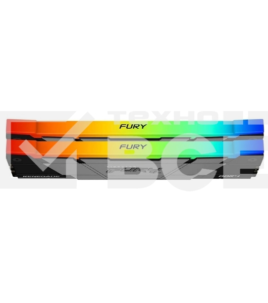 Оперативная память Kingston Fury Renegade, DDR4, 16GB (2x8GB), 3600MHz, CL16, с радиаторами, RGB, серый/черный