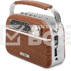 Радиоприемник портативный Hyundai H-PSR200 дерево коричневое/серебристый USB microSD, фото7