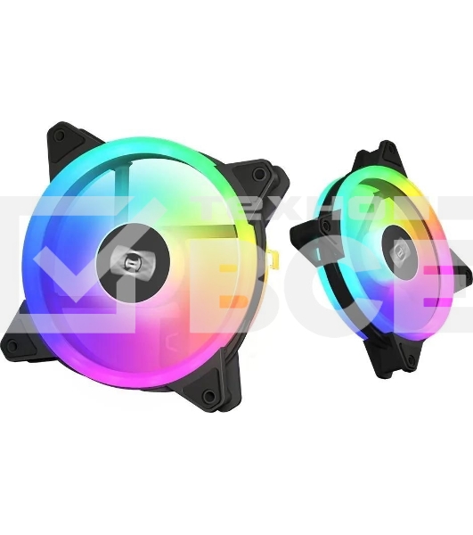 Вентилятор для корпуса PcCooler F3 T120 ARGb 120х120x25 черный 4-pin 21.6дБ (F3-T120BKAM1-GL) Ret