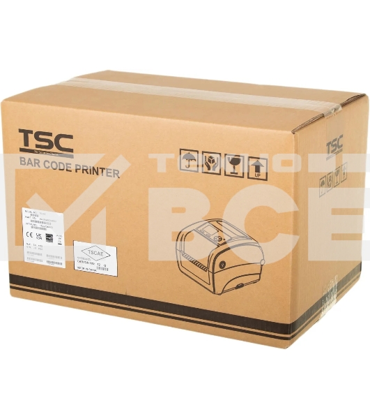 Принтер этикеток TSC TC200 прямая термопечать, 203 dpi, 152 мм/сек, Ethernet, RS-232, USB, чёрный