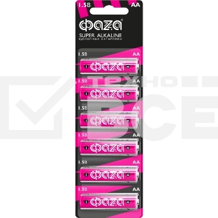 Элемент питания LR 6 (AA) ФАZА Super Alkaline блистер, 6 шт.