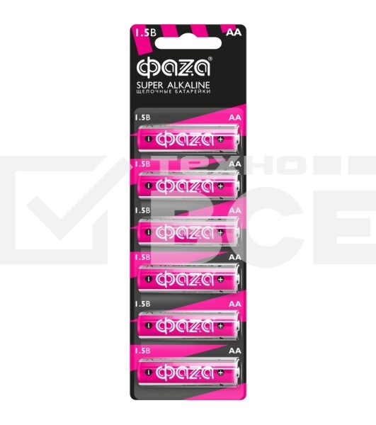 Элемент питания LR 6 (AA) ФАZА Super Alkaline блистер, 6 шт.