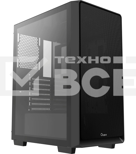 Компьютерный корпус Ocypus Gaммa C60 BK ATX/win/black/no PSU/Tempered Glass