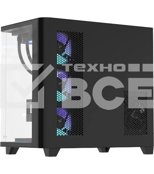 Компьютерный корпус AeroCool/Formula Crystal U2 Floe черный без БП ATX 1xUSB 2.0 1xUSB 3.0 1xUSB3.1 audio bott PSU