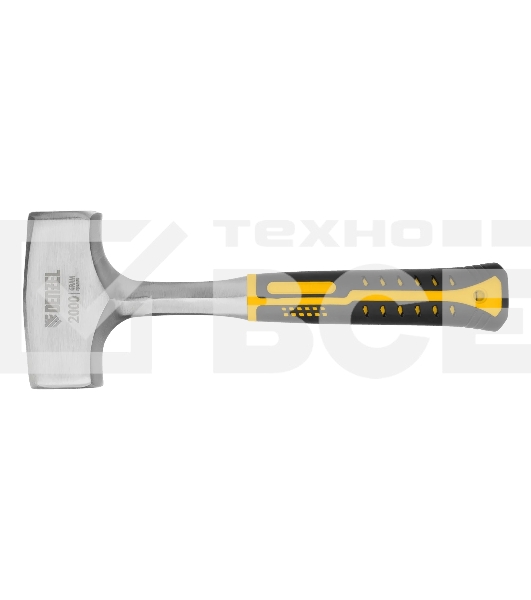 Кувалда Denzel 2 кг, цельнометаллическая, двухкомпонентная рукоятка