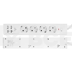 Сетевой фильтр Cablexpert Exnovo EXN-4-U4-W-2, 4р, 16А, 4хUSB, 3.4A, 2м, ур.защиты 4+, белый, коробка, фото2