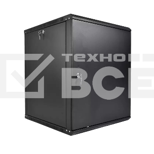 Шкаф телекоммуникационный настенный разборный ЦМО ЭКОНОМ 12U (600 x 350) дверь металл, черный (ШРН-Э-12.350.1-9005)