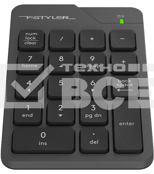 Числовой блок A4Tech FGK21C беспроводной, USB, Радиоканал, серый