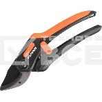 Секатор PATRIOT PAP-200,контактный,наковаленка (сталь 65Mn),лезвие (япон.сталь SK5),рукоятки PP+TPR,фиксатор лезвий,пружин.привод,200 мм, фото 1