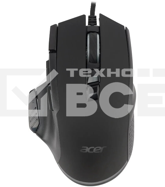 Мышь проводная Acer OMW180 черный, 6400 dpi, USB, кнопки - 9