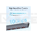 Концентратор Vention OTG USB 3.2 Gen 2 Type-C на 4 USB порта + USB-C PD Серый - 0.15м., фото6