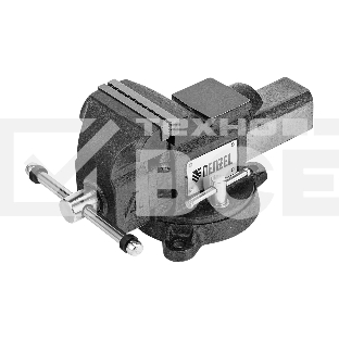 Тиски слесарные Denzel BVH-100 100 мм, поворотные, стальная направляющая, с наковальней