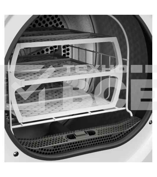 Сушильная машина Kuppersberg DM 592 W, High-Tech, загрузка 9 кг, 15 программ, тепловой насос, электронное кнопочное управление, корзина для сушки, блокировка от детей, энергоэффективность А++, белый