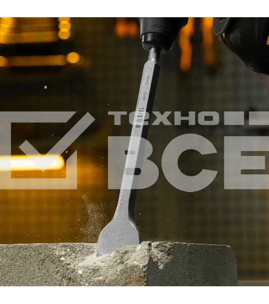 Зубило Denzel 14 х 40 х 250 мм, 40Cr, SDS PLUS