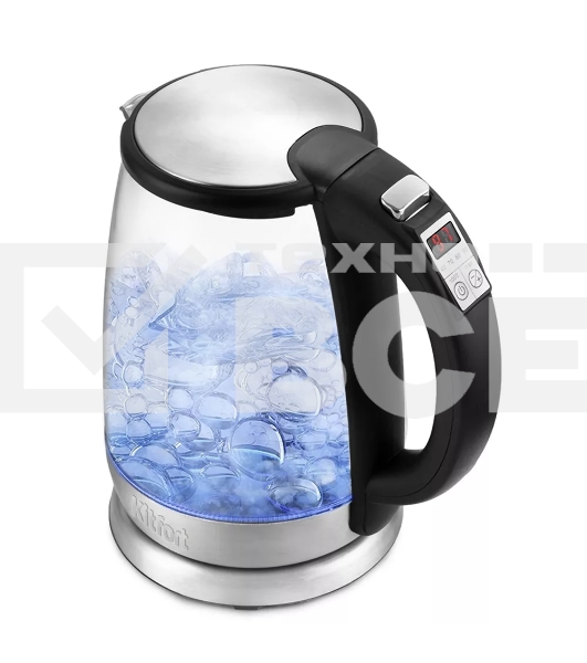 Чайник электрический Kitfort КТ-628 1.7 л, 2200 Вт, серебристый (корпус: стекло)