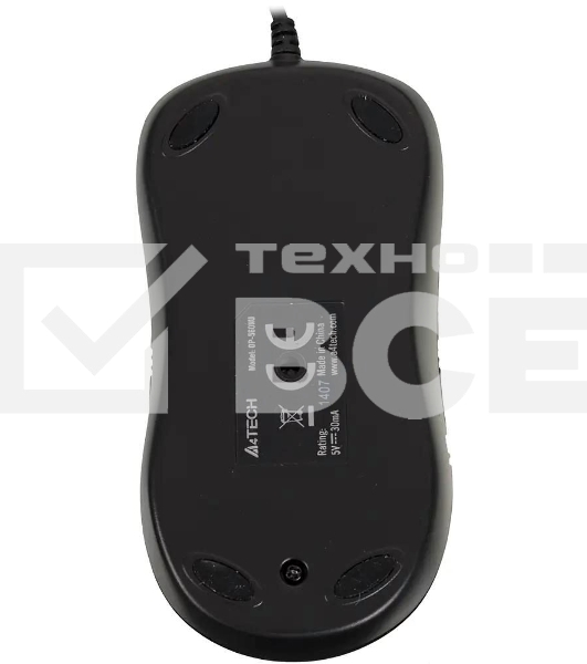 Мышь проводная A4Tech OP-560NU черный, 1200 dpi, USB, кнопки - 3