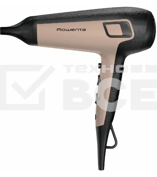 Фен Rowenta CV5E30E0 бежевый/черный, 1900 Вт, ионизация