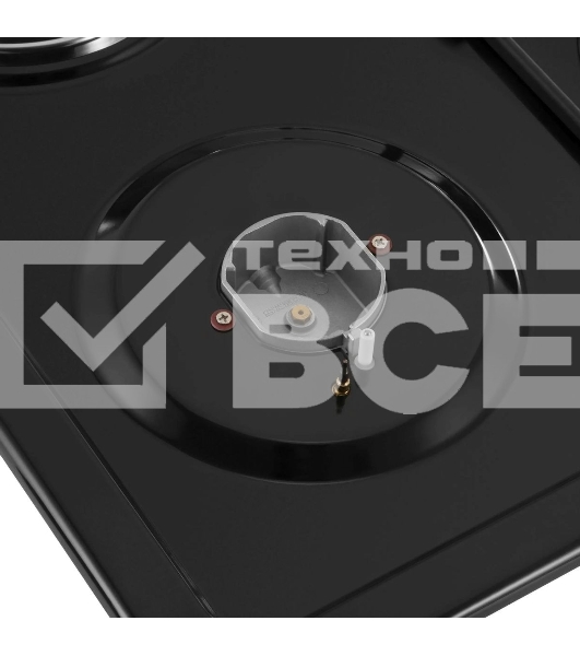 Комбинированная варочная панель Maunfeld EEHE.64.5EB/KG, 4 конфорки, эмалированная сталь, черный