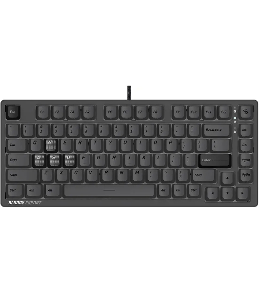 Клавиатура A4Tech Bloody MS76 проводная, USB Type-A, темно-серый