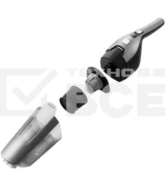 Пылесос ручной Kitfort KT-594 90Вт черный графит/черный