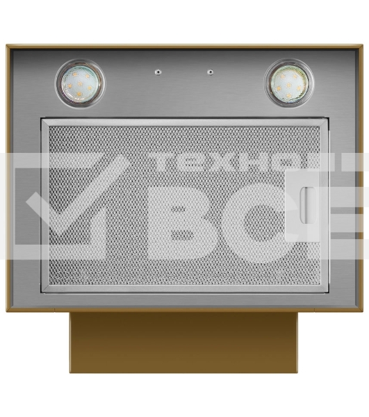 Вытяжка пристенная островная Maunfeld Bath 402 золотой, 40 см, 1150 куб. м/ч, 52 дБ