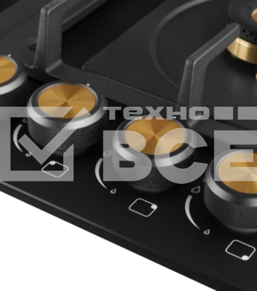 Газовая варочная панель Weissgauff HGG 641 BV Volcano Burner Nano Matt Glass