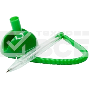 Ручка шариковая Silwerhof ECO зеленый, d=0.7мм, синие чернила, на подставке, сменный стержень, линия 0.5мм круглая