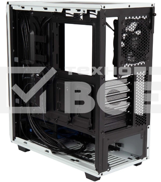 Компьютерный корпус Hiper PW81 белый без БП ATX 3x120мм 2xUSB2.0 2xUSB3.0 audio bott PSU