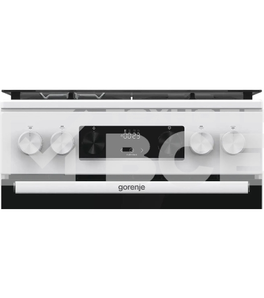 Плита Газовая Gorenje GGI5C22WF, газовая духовка, стеклянная крышка, чугун, белый