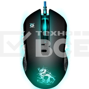 Мышь проводная Defender Sky Dragon GM-090L черный, 3200 dpi, USB, кнопки - 6