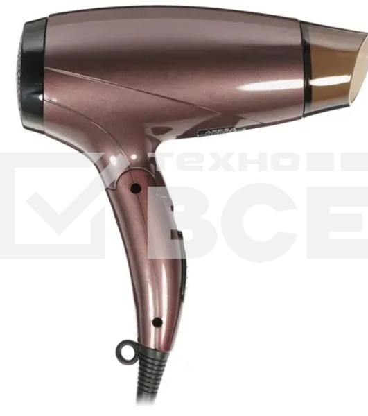 Фен ARESA AR-3214 коричневый/черный, 1250 Вт, компактный