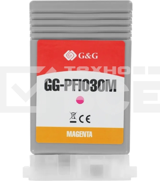 Картридж струйный G&G GG-PFI030M PFI-030M пурпурный (55мл) для Canon imagePROGRAF TA-20/30