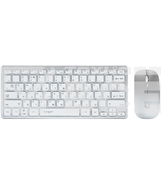 Комплект клавиатура+мышь Qumo Paragon K15/M21 беспроводной, USB, 1600 DPI, белый