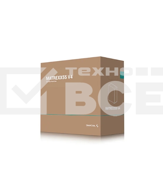 Компьютерный корпус Deepcool MATREXX 55 V4 без БП, боковое окно (закаленное стекло), 3xARGB LED 140мм вентилятора спереди, 1xARGB LED 120мм вентилятор сзади, черный, ATX
