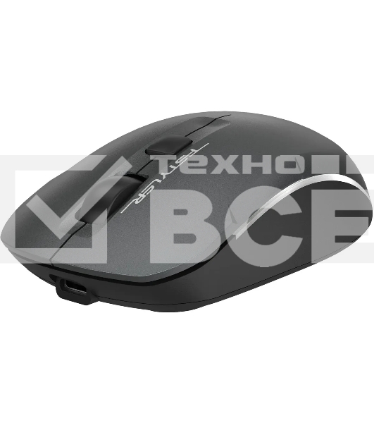 Мышь беспроводная A4Tech Fstyler FB26CS Air2 серый/черный, 2000 dpi, радиоканал, Bluetooth, USB, кнопки - 4