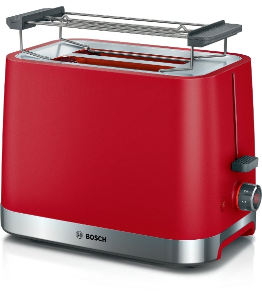 Тостер Bosch TAT4M224 красный, 970 Вт, 2 слота